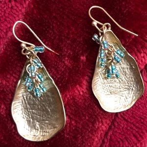 Gold beaded earrings